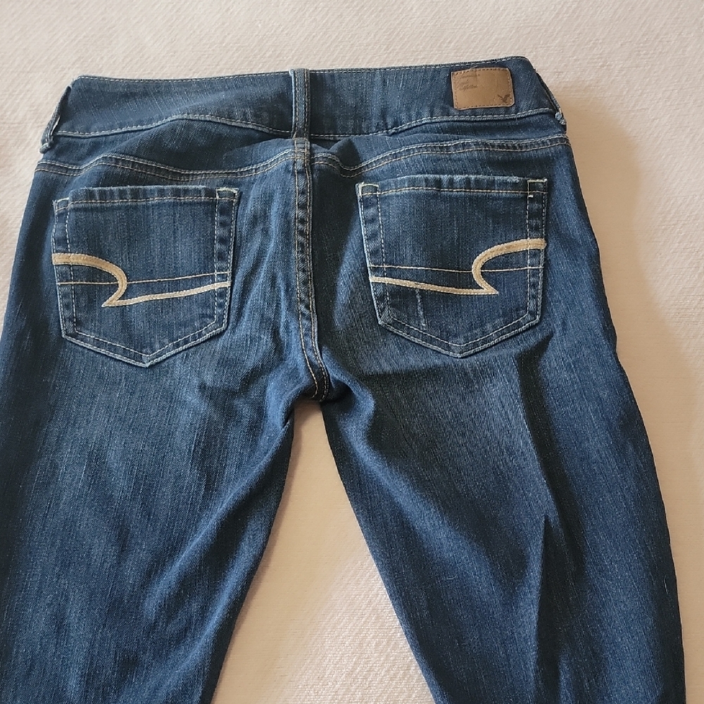 American Eagle Outfitters Women's Indigo Skinny Jeans - Picture 3 of 4